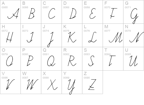Schulschrift 1995 uppercase A-Z preview