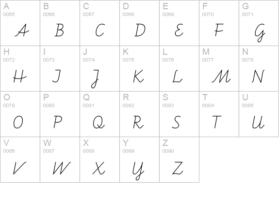 SchulschriftA uppercase A-Z preview