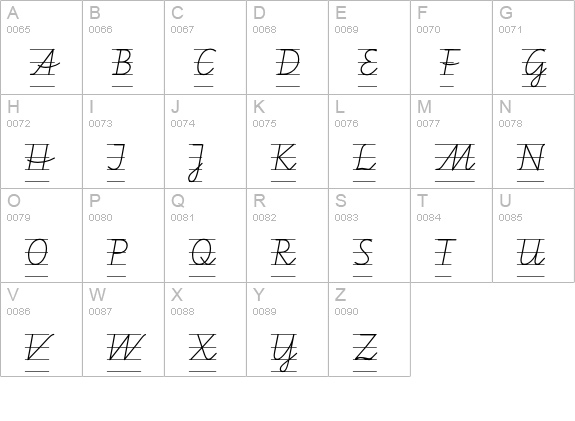 SchulschriftA-L4 uppercase A-Z preview