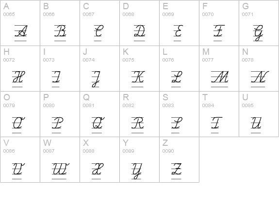 SchulschriftB-L4 uppercase A-Z preview
