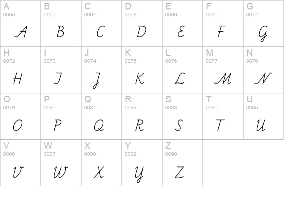 SchulschriftC uppercase A-Z preview