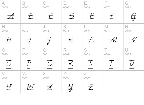 SchulschriftC-L4 uppercase A-Z preview