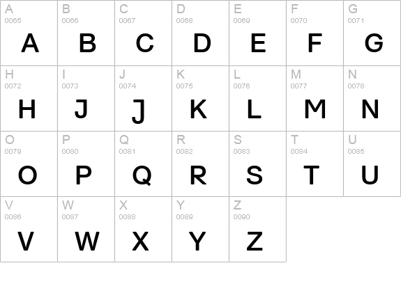 SchulVokalDotless uppercase A-Z preview