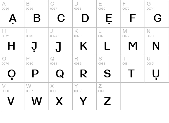 SchulVokalDots uppercase A-Z preview