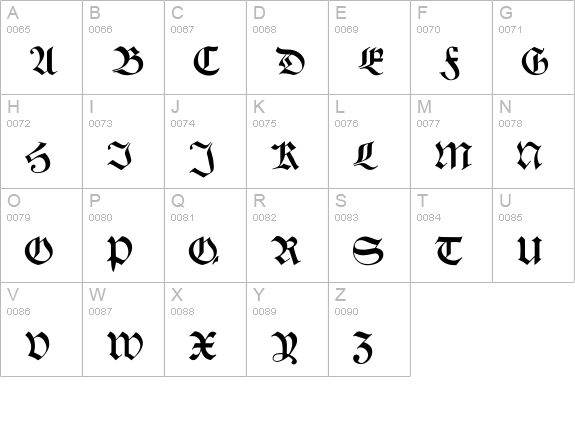 Schwaben Alt Bold uppercase A-Z preview