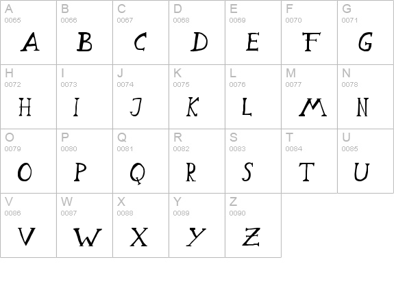 Schwabstrasse uppercase A-Z preview