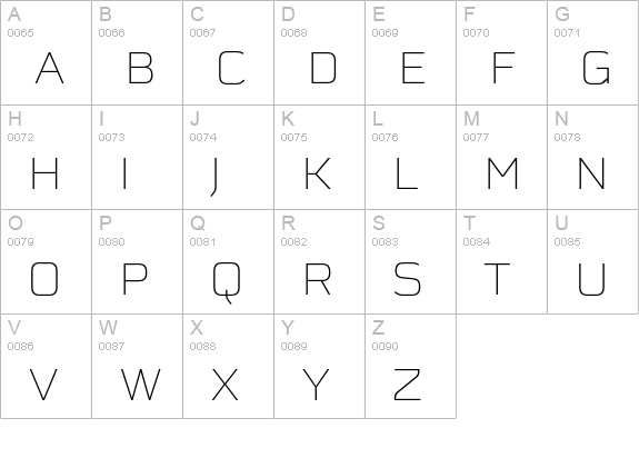 Schwager Sans Thin uppercase A-Z preview