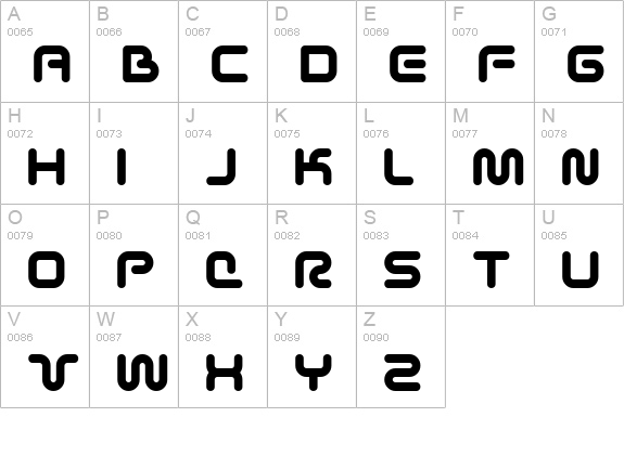 Sci Fied Bold uppercase A-Z preview