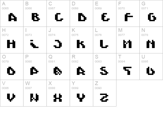 Scienide uppercase A-Z preview