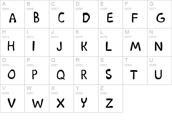 Scooby Doo uppercase A-Z preview