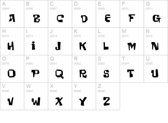 Scooter uppercase A-Z preview