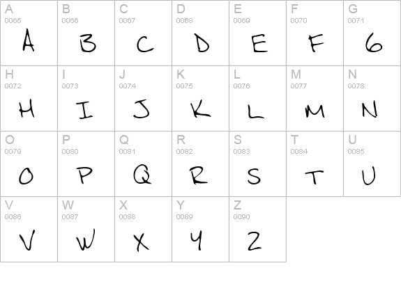 Scott Regular uppercase A-Z preview