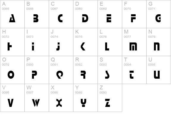 Scottsdale Condensed Normal uppercase A-Z preview