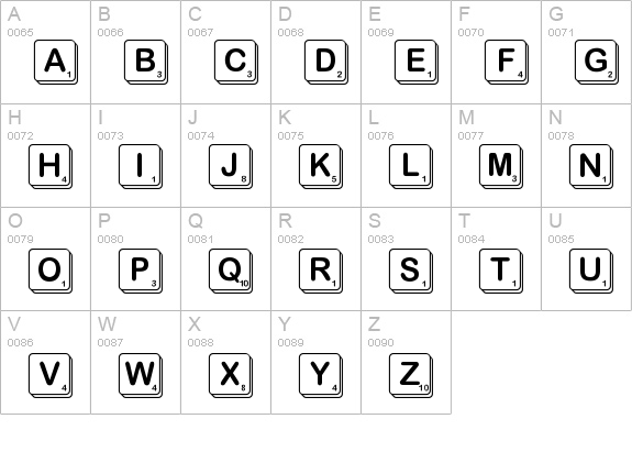 Scramble uppercase A-Z preview