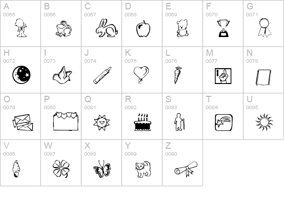 ScrapiCons uppercase A-Z preview