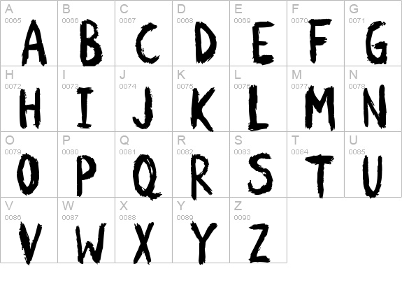 Scratchies
 uppercase A-Z preview