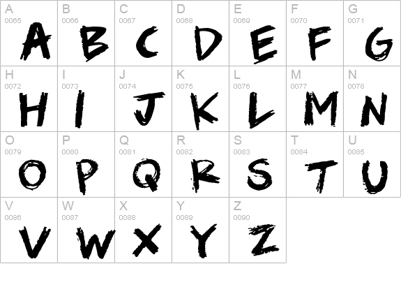 Scribble Scrawls
 uppercase A-Z preview