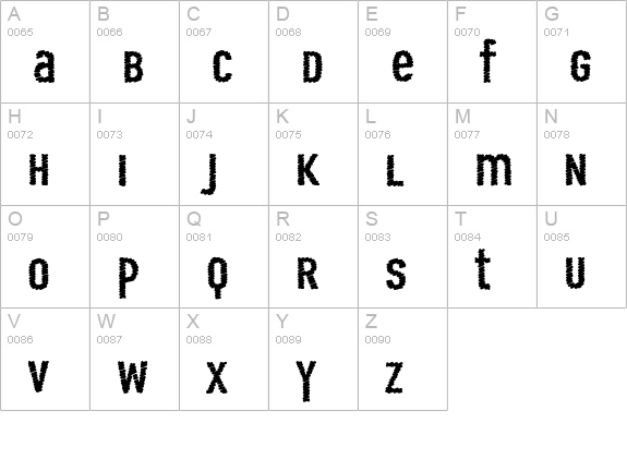 Scribble-United uppercase A-Z preview
