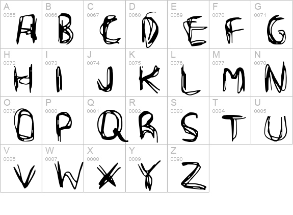Scribble Wire
 uppercase A-Z preview
