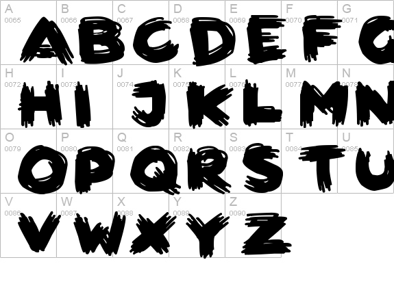 Scribbletastic Brush
 uppercase A-Z preview