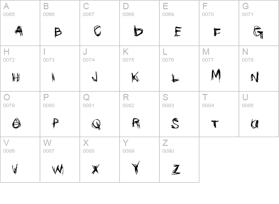 Scribblicious uppercase A-Z preview