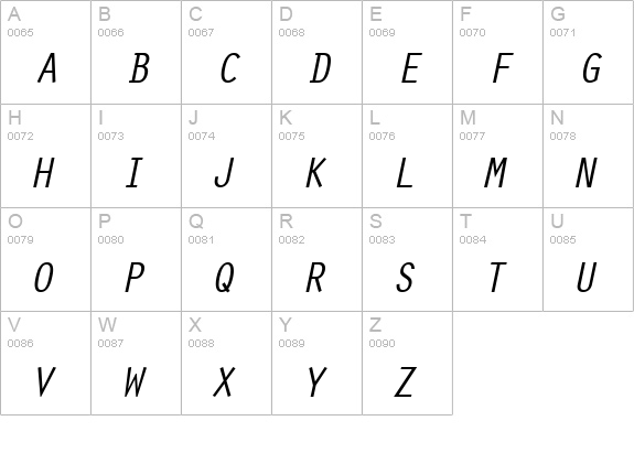 Scribe SSi Italic Small Caps uppercase A-Z preview