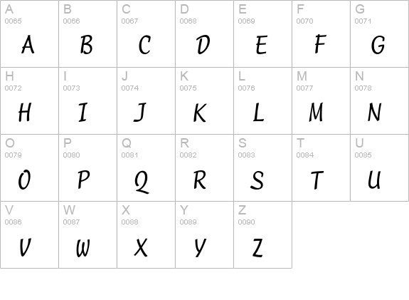 Script 12 Pitch uppercase A-Z preview