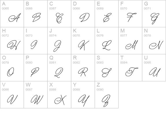 ScriptaBookPro uppercase A-Z preview