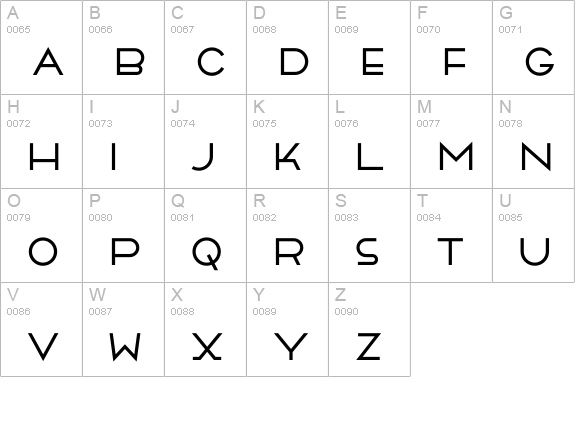 ScriptaGothic uppercase A-Z preview