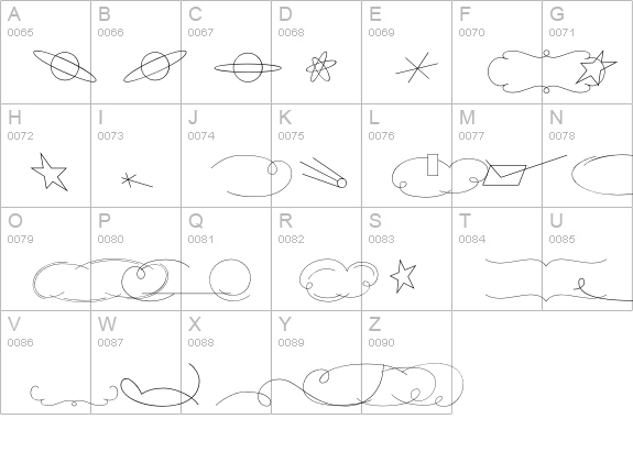 ScriptaIcons uppercase A-Z preview