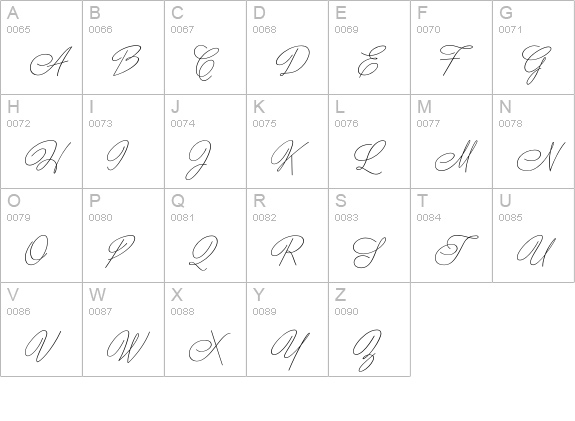ScriptaPro uppercase A-Z preview