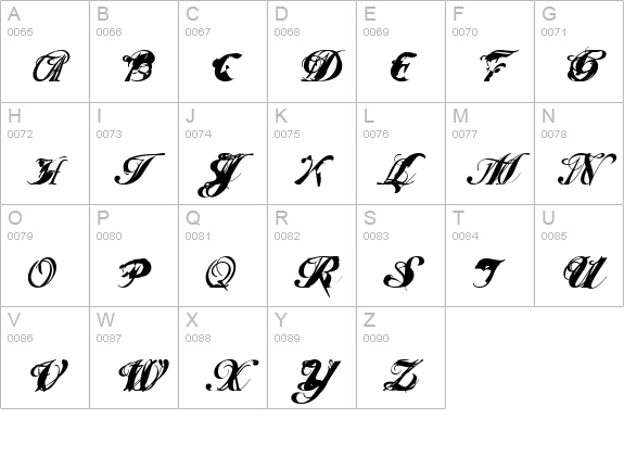 ScripteriaToid uppercase A-Z preview