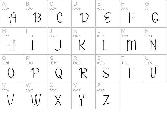 ScriptoramaHostessJF uppercase A-Z preview