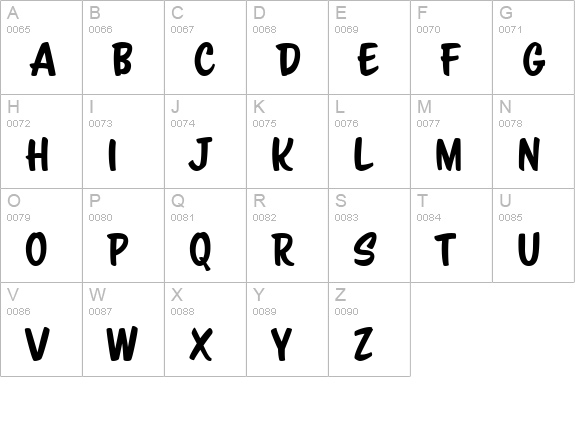 ScriptoramaMarkdownJF uppercase A-Z preview