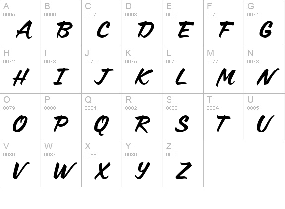 ScriptoramaTradeshowJF uppercase A-Z preview