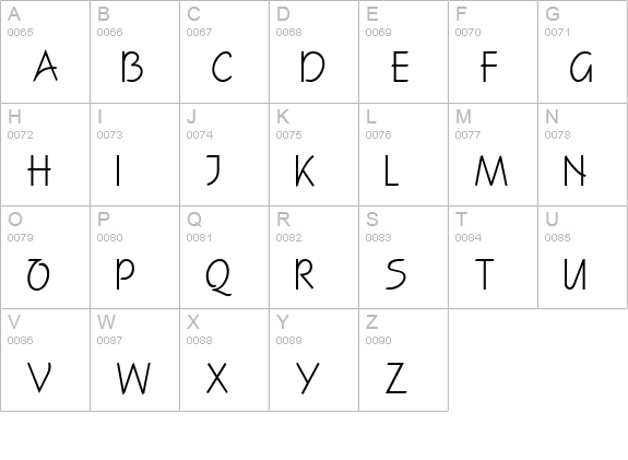 Scroll Normal uppercase A-Z preview