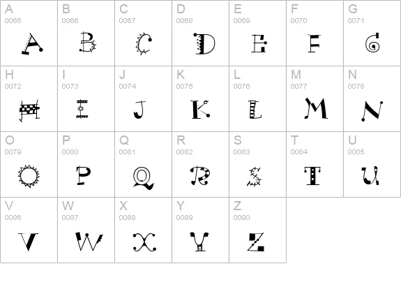 Scruff Plain uppercase A-Z preview