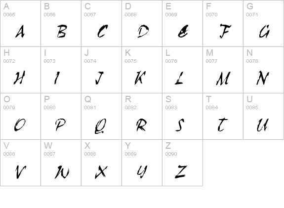 SctratchCondensed Italic uppercase A-Z preview