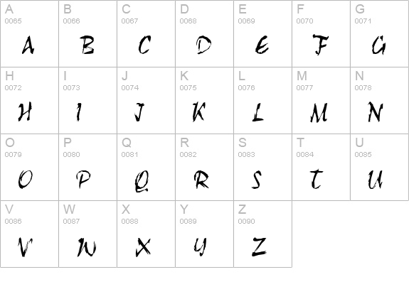 SctratchCondensed Normal uppercase A-Z preview