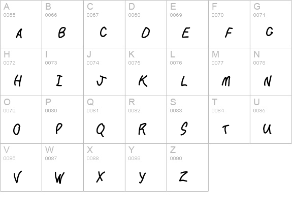 Scute uppercase A-Z preview