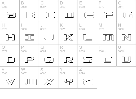 SDF 3D uppercase A-Z preview