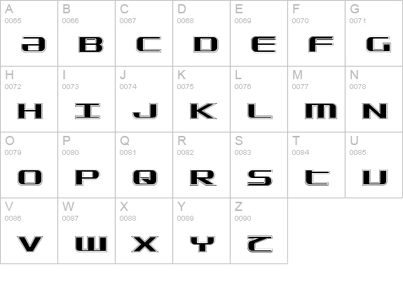 SDF College uppercase A-Z preview