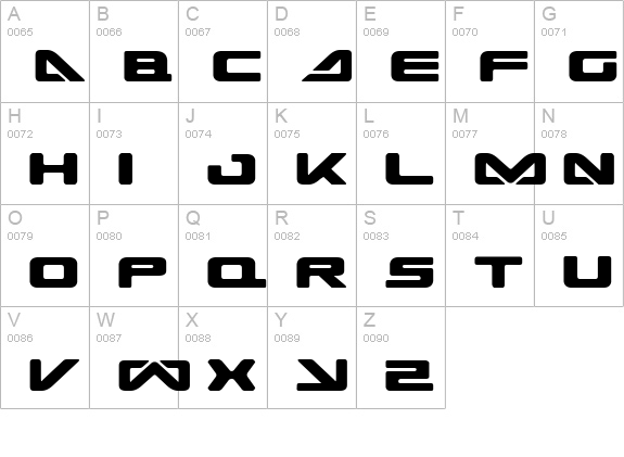 Sea Dog 2001 uppercase A-Z preview