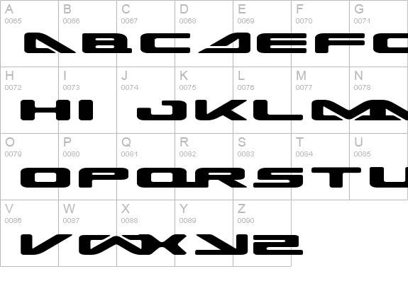 Sea Dog 2001 Expanded uppercase A-Z preview