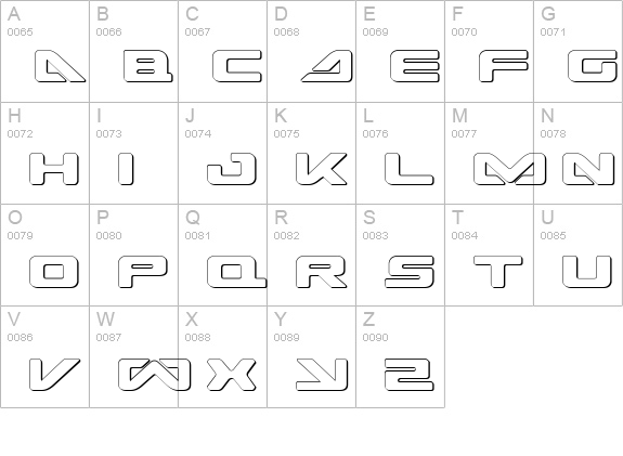 Sea Dog 2001 Shadow uppercase A-Z preview