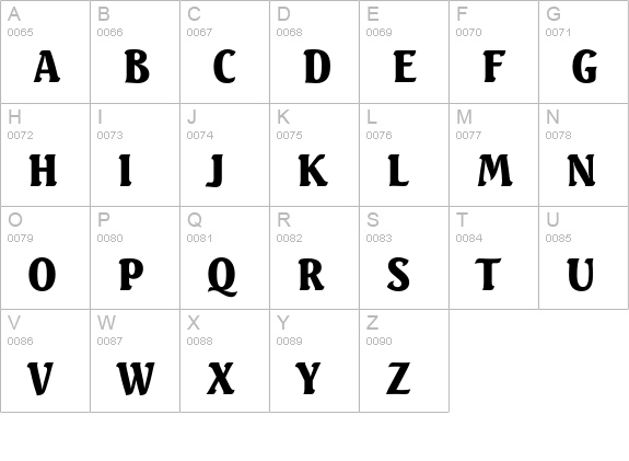 Seagull Heavy uppercase A-Z preview
