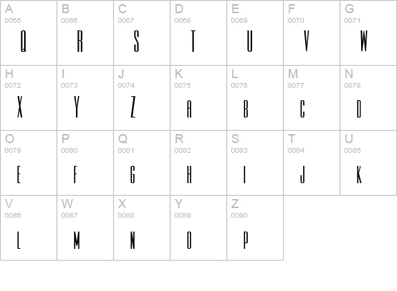 Searchlight uppercase A-Z preview