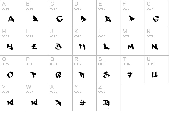 Searfont uppercase A-Z preview