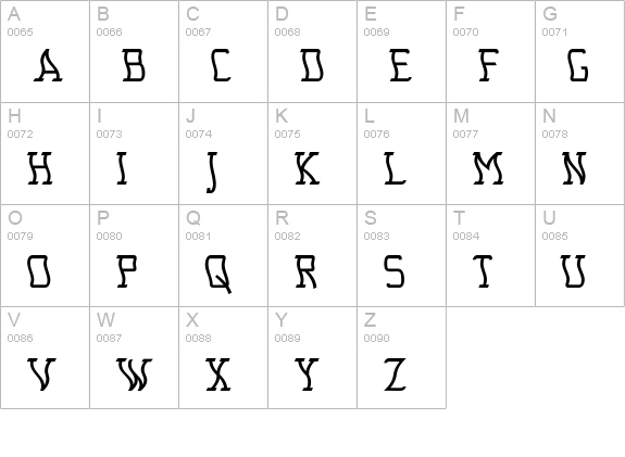 Seasick Bold uppercase A-Z preview