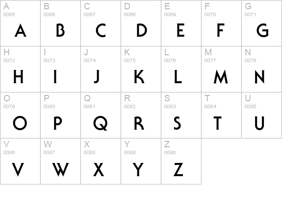 Sebastian-Bold uppercase A-Z preview